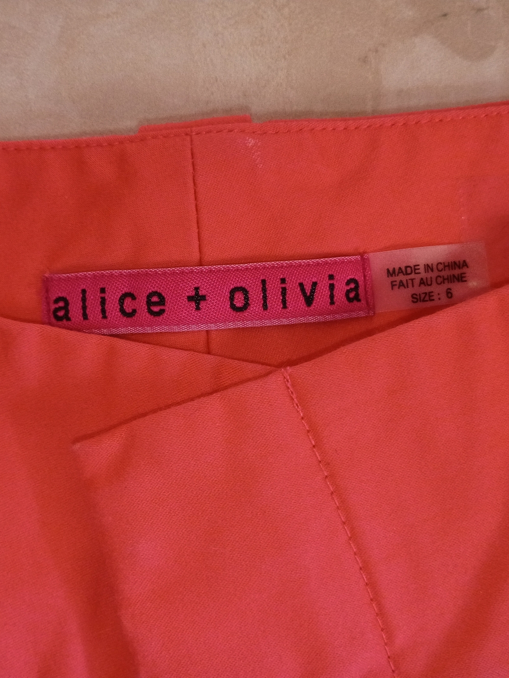 Alice + Olivia Coral Orange Jean Shorts